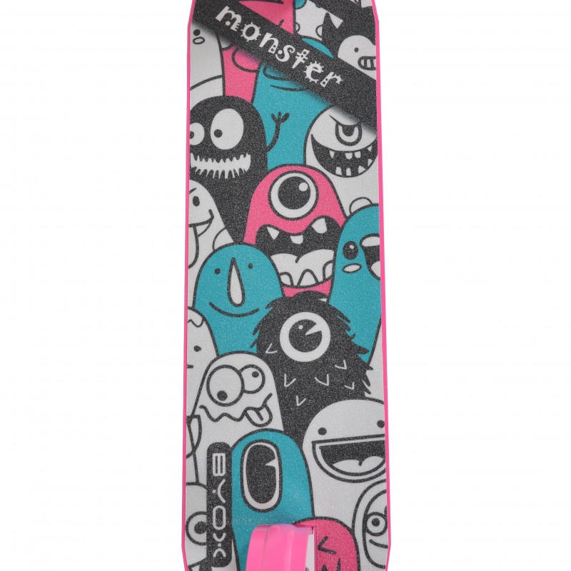 Тротинетка Monster розов